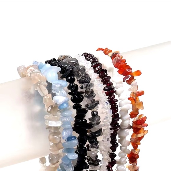 Bracelet And Earrings Set - Rose Quartz Natural Healing Stone - Picture 9 of 12